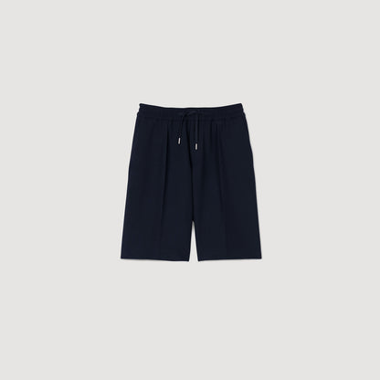 Short Jersey Pli Jersey Bermuda Shorts NAVY BLUE