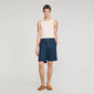 Denim Cross Short Square Cross Denim Shorts Navy Blue