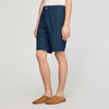 Square Cross Denim Shorts Navy Blue