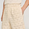 Flower Lace Short Broderie Anglaise Cotton Shorts Ecru