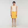 Linen Short Elastic Waist Linen Shorts Tangerine