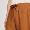 Linen Short Elastic Waist Linen Shorts Whisky
