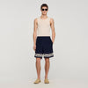 Amalfi Short Contrast Pattern Floaty Shorts Navy Blue