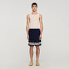 Amalfi Short Contrast Pattern Floaty Shorts Navy Blue