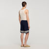 Amalfi Short Contrast Pattern Floaty Shorts Navy Blue