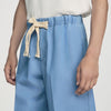 Rope Denim Shorts Faded cotton shorts Chambray