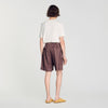 Jacquard Cross Short Square Cross patterned shorts Chocolate