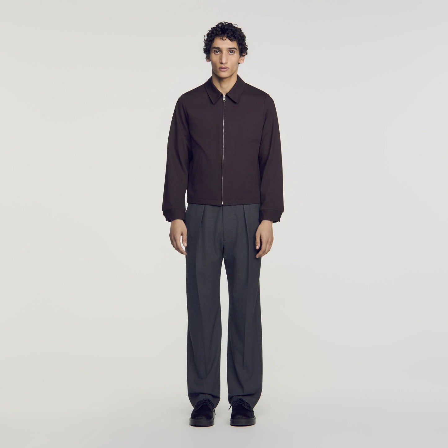 Cotton Jacket  Worker Jacket Chocolate
