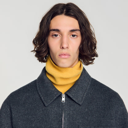 Betanew Zipped wool overshirt Heather Charcoal