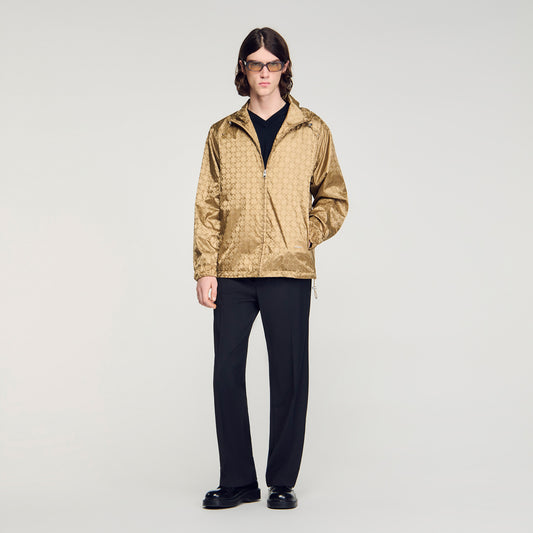Surf Squarecross Nylon Jacquard Leger Square Cross Nylon Jacket Beige