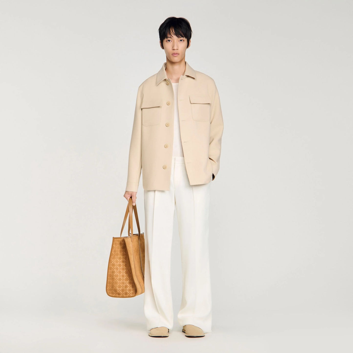 Overshirt Buttoned Overshirt Beige