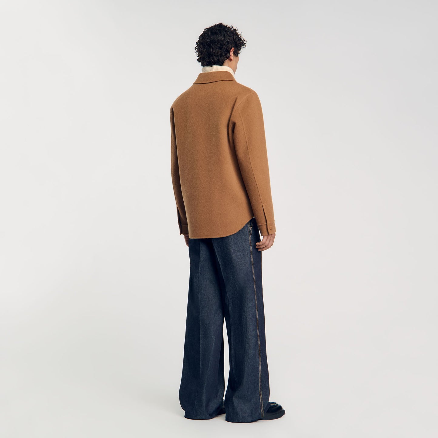 Double- Faced Overshirt Camel