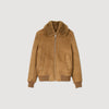 Shearling Leather Jacket Camel
