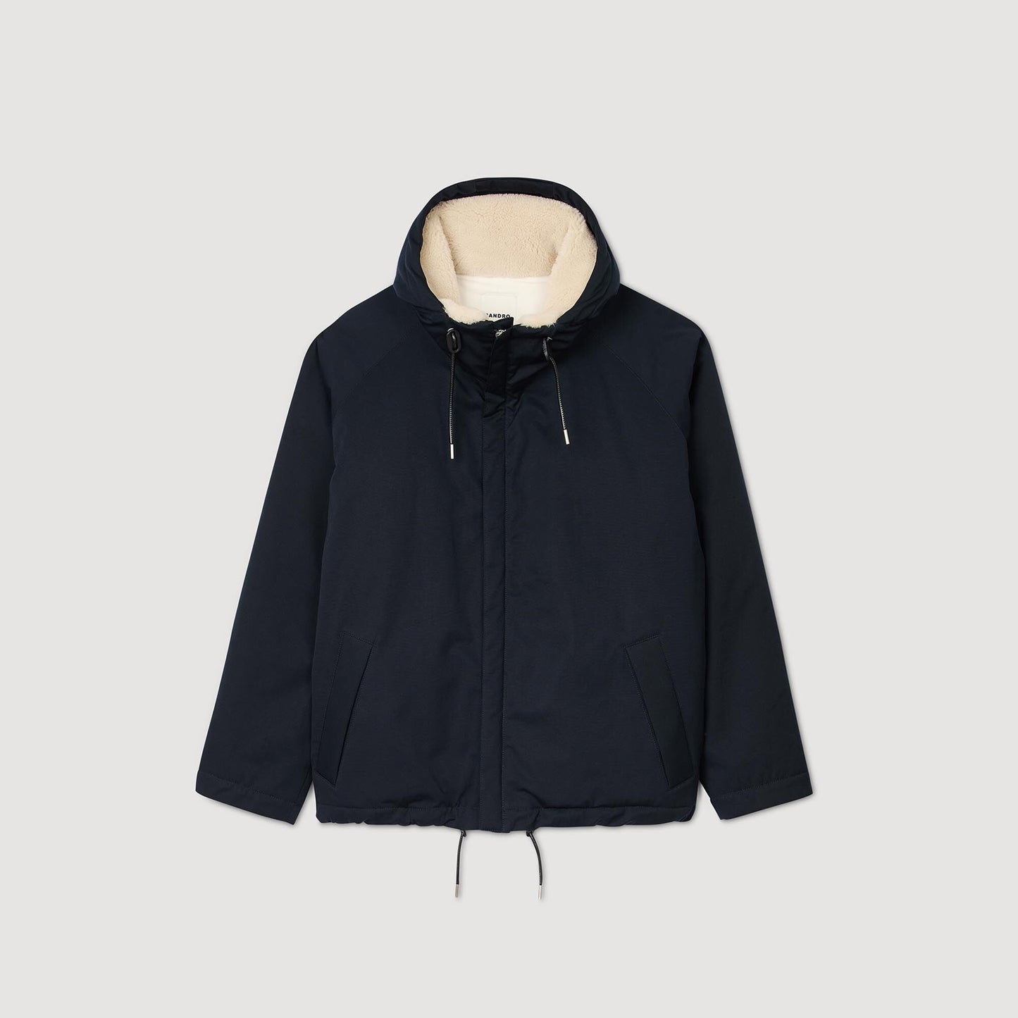 Quilted Cotton Parka Navy Blue