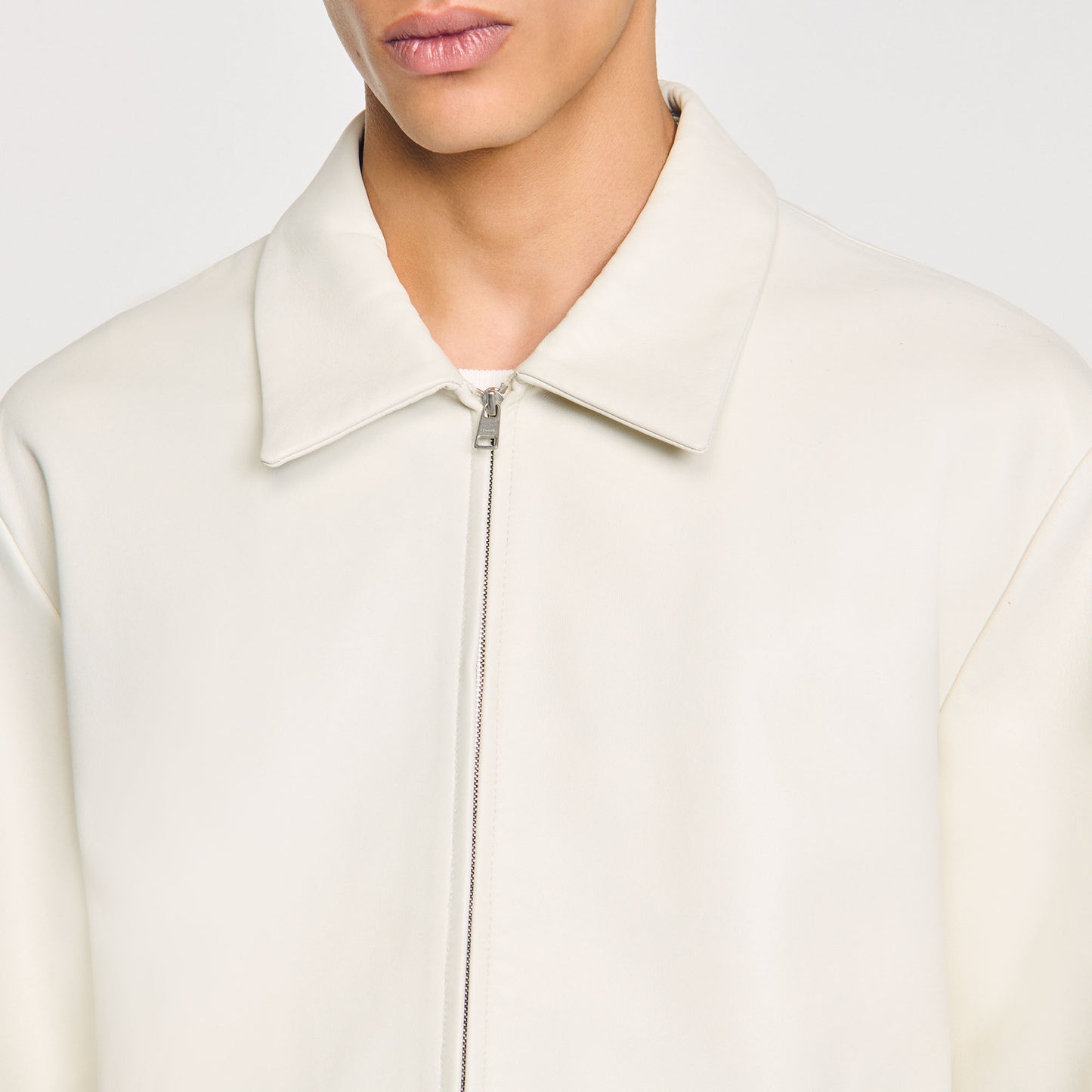 Minimal Leather Jacket Leather Jacket Aluminum Aluminum
