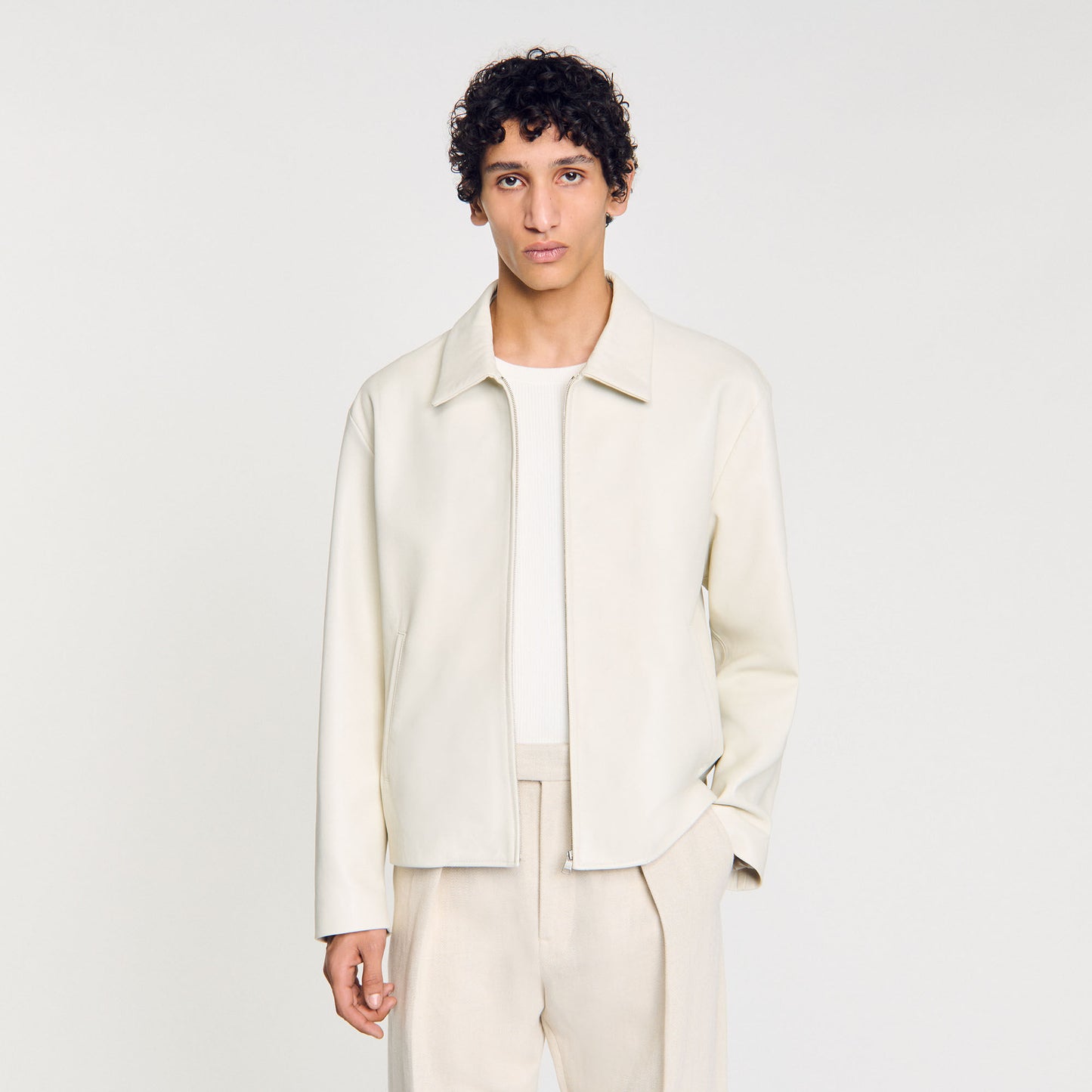Minimal Leather Jacket Leather Jacket Aluminum Aluminum