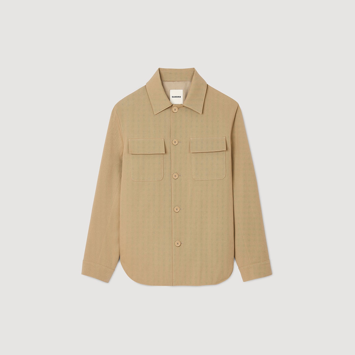 Overshirt Cotton Overshirt With Pockets Sand. Sand.