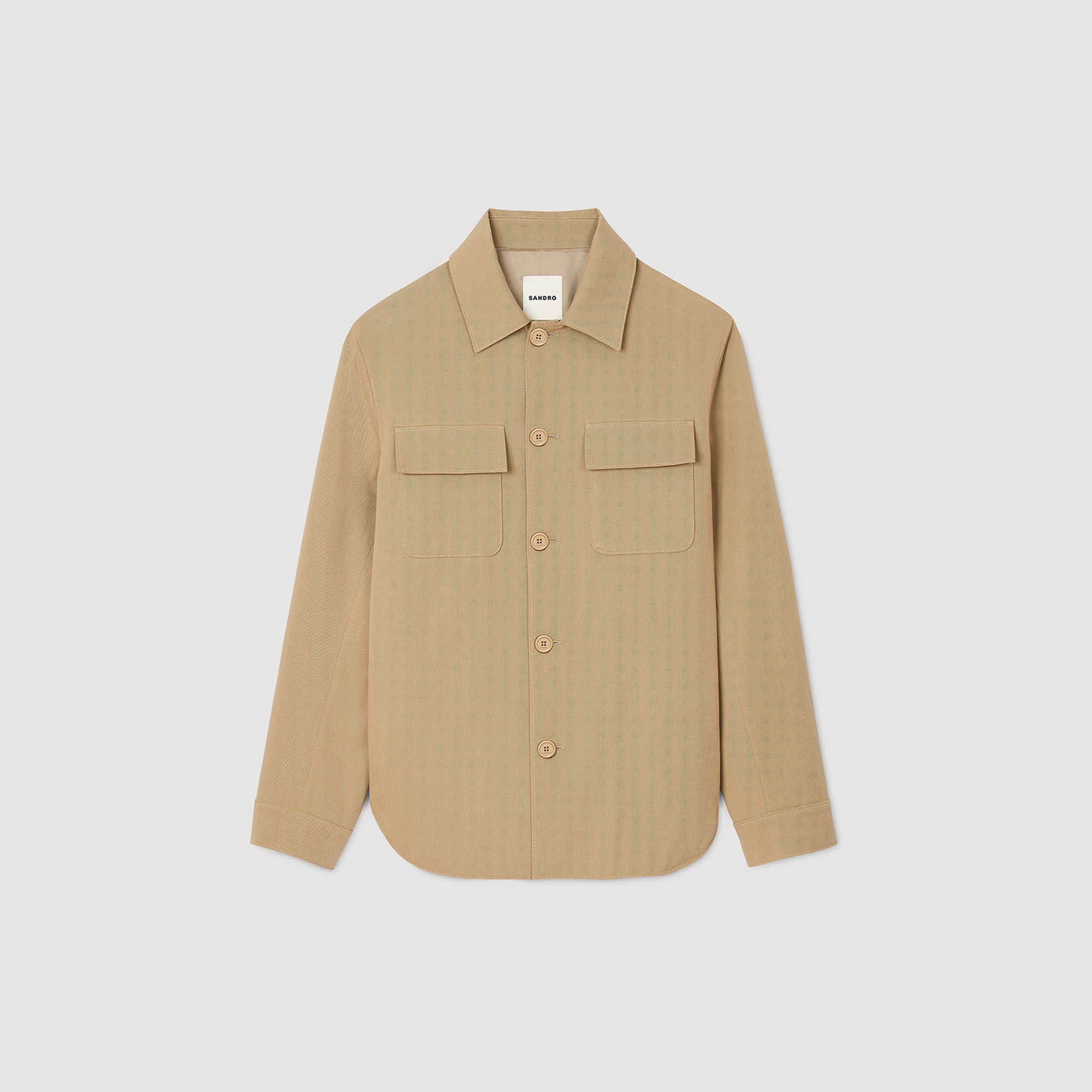 Overshirt Cotton Overshirt With Pockets Sand. Sand.