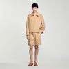 Cross Cotton Jacket Square Cross Zip-Up Jacket Sand