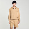 Cross Cotton Jacket Square Cross Zip-Up Jacket Sand