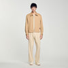Cross Cotton Jacket Square Cross Zip-Up Jacket Sand