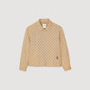Cross Cotton Jacket Square Cross Zip-Up Jacket Sand