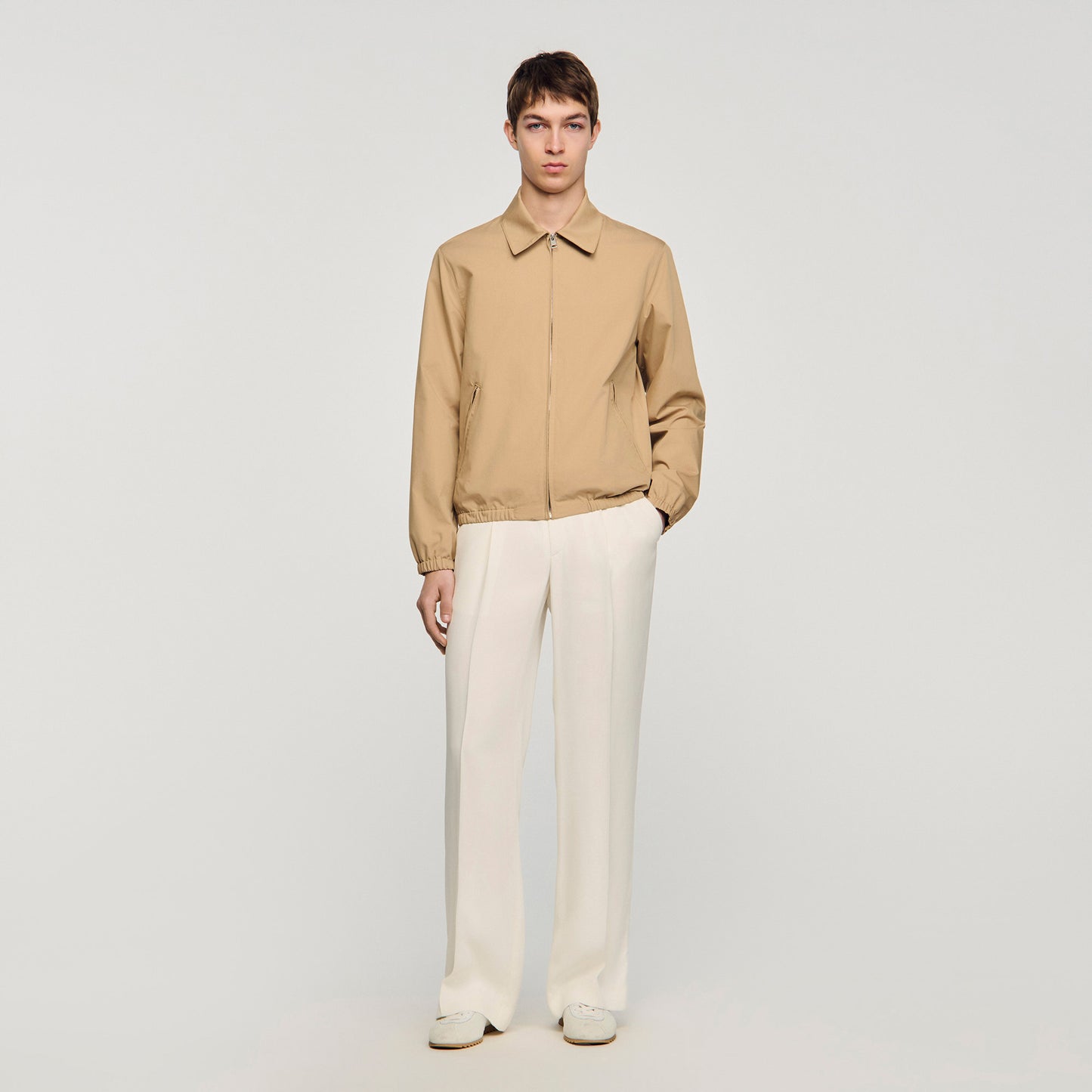 New Cotton Jacket Zip-Up Cotton Jacket Sand