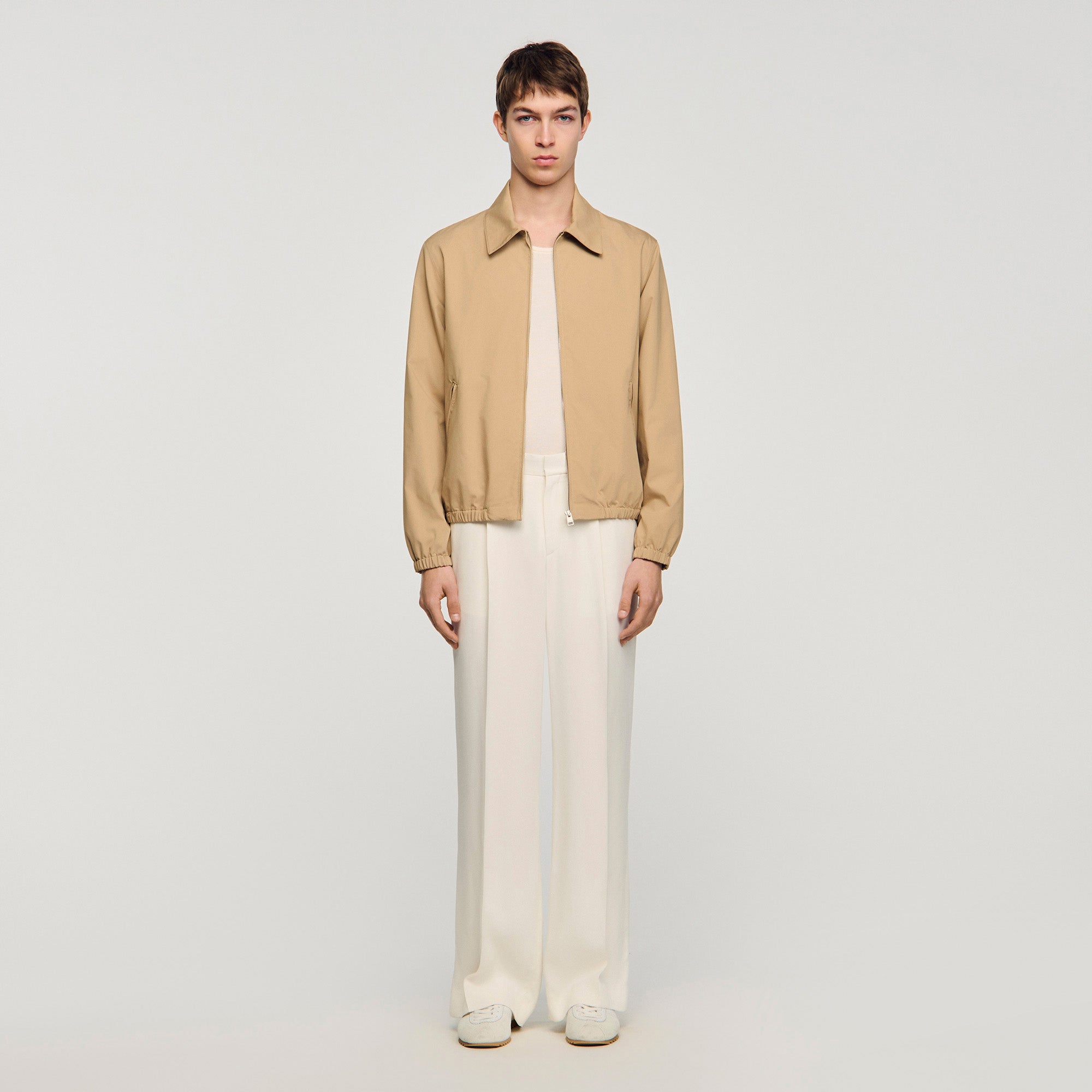 New Cotton Jacket Zip-Up Cotton Jacket Sand