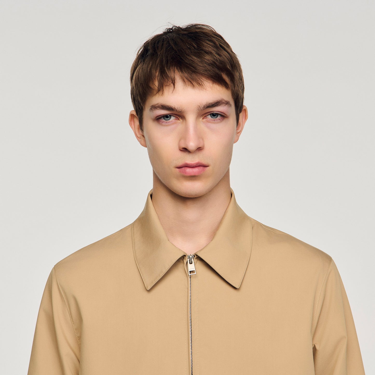 New Cotton Jacket Zip-Up Cotton Jacket Sand
