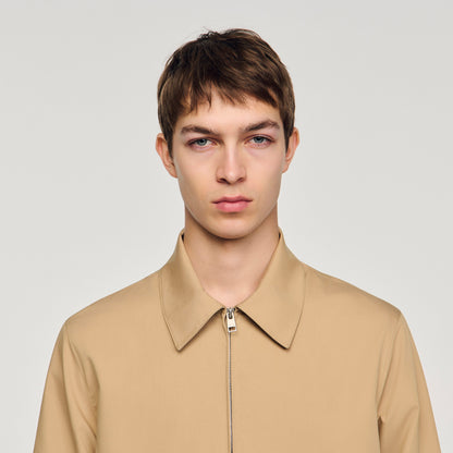 New Cotton Jacket Zip-Up Cotton Jacket Sand