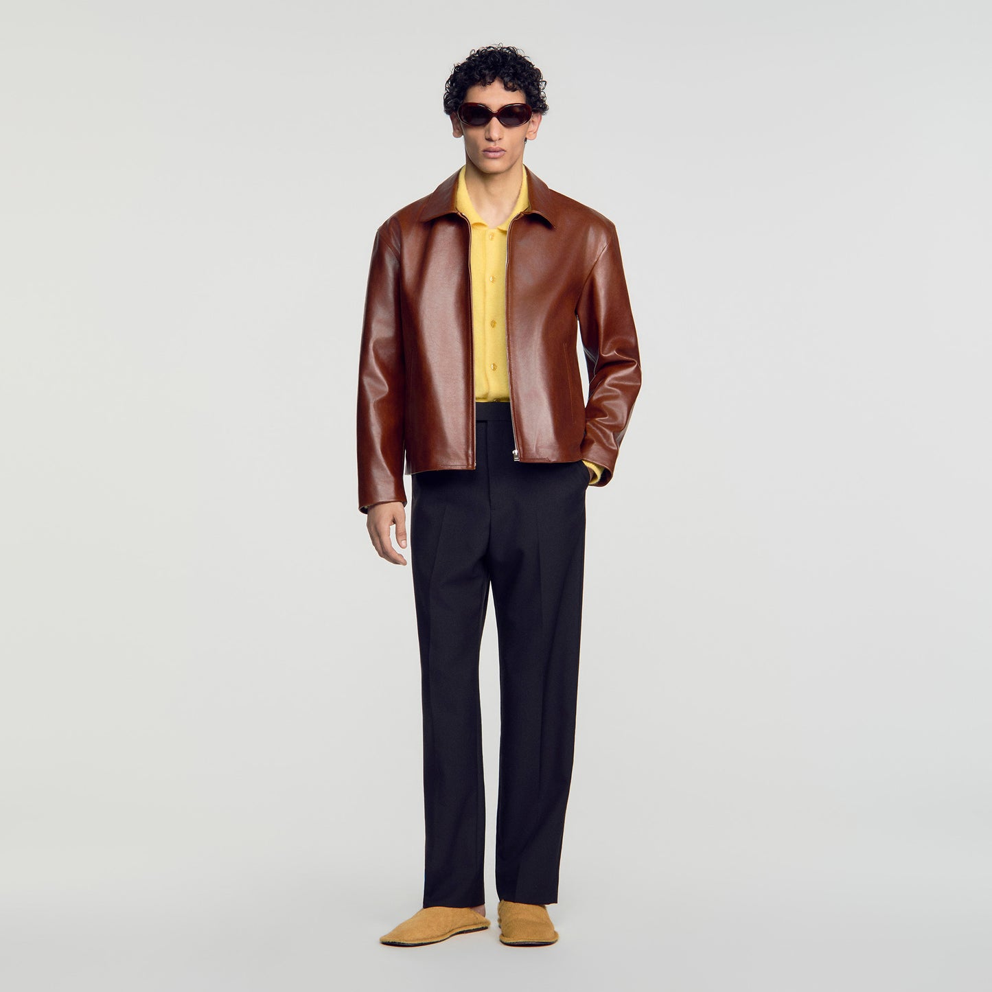 Alessandro Jacket Leather jacket Camel