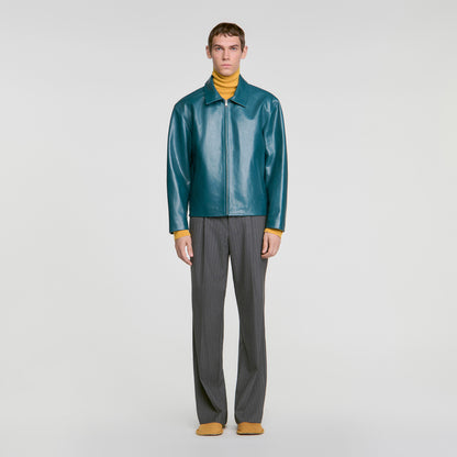 Alessandro Jacket Leather jacket Petrol Blue