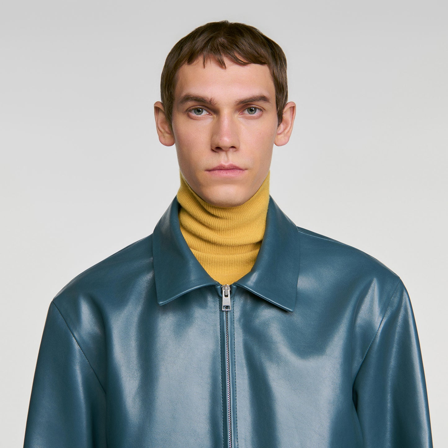 Alessandro Jacket Leather jacket Petrol Blue