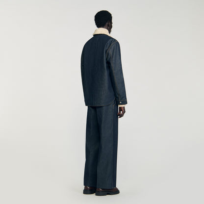 Denim Vintage Shearling Overshirt Denim Overshirt Raw-Denim