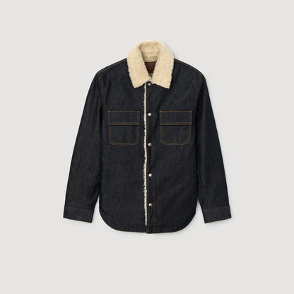Denim Vintage Shearling Overshirt Denim Overshirt Raw-Denim