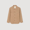 Cross Overshirt Square Cross Jacquard Overshirt Camel