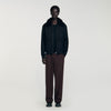 Aviator Wool Aviator Jacket With Shearling Black