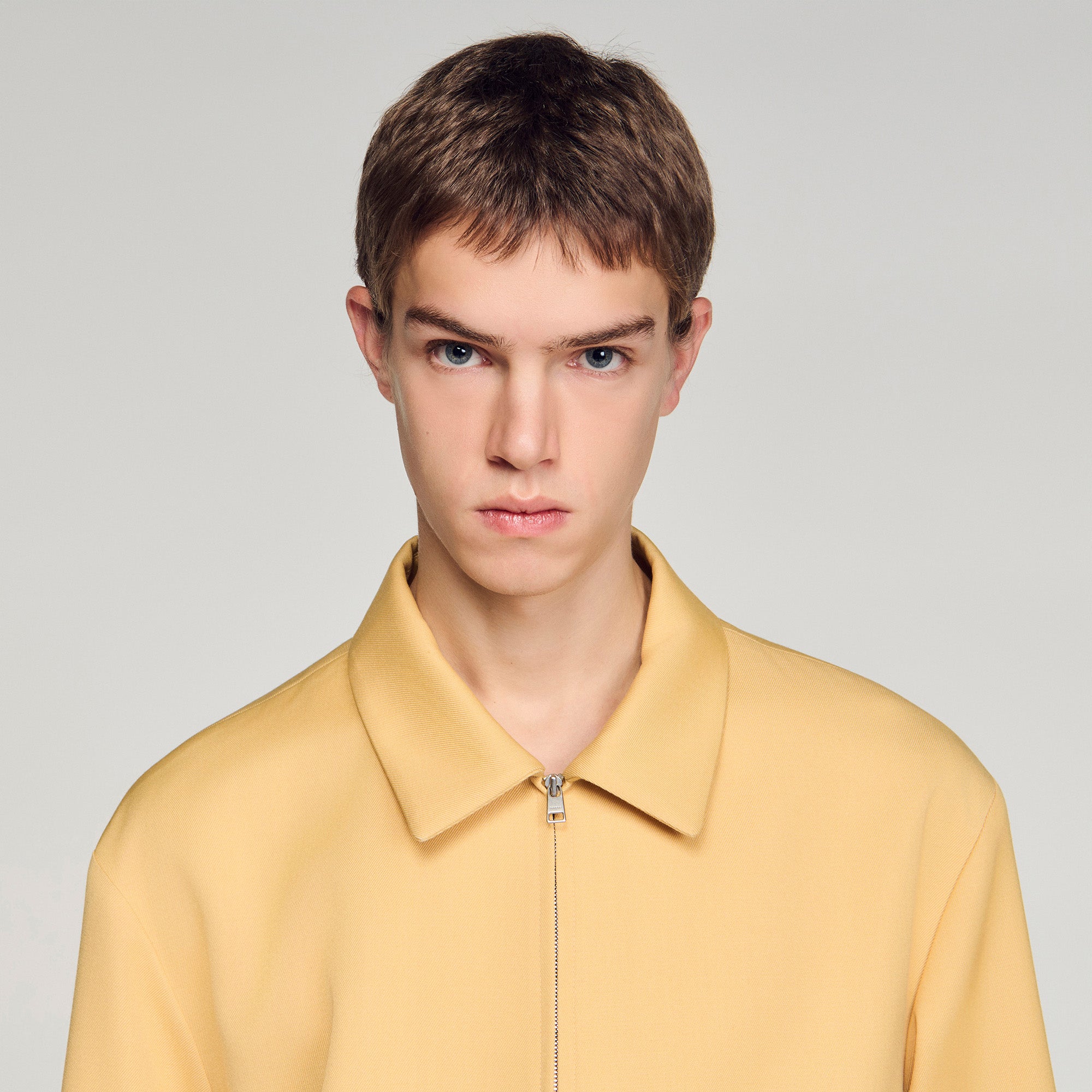 Minimal Jacket Zip-Up Jacket LIGHT YELLOW