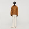 Worker Cross Square Cross Denim Jacket Camel