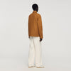 Worker Cross Square Cross Denim Jacket Camel