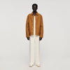 Worker Cross Square Cross Denim Jacket Camel