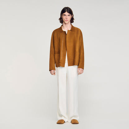 Thierry Jacket Split Leather Jacket Whisky