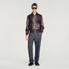 Harry Leather Jacket Zip-up leather jacket Chocolate