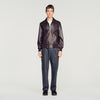 Harry Leather Jacket Zip-up leather jacket Chocolate