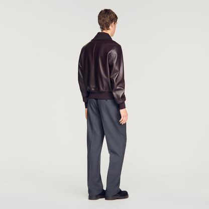 Harry Leather Jacket Zip-up leather jacket Chocolate