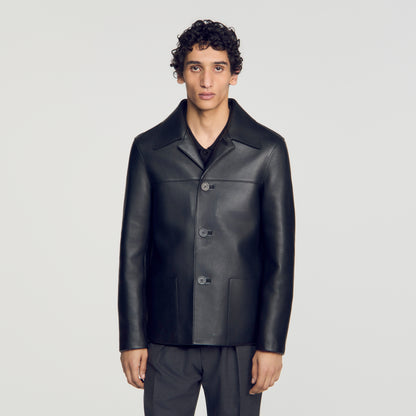 Philip Jacket Straight lambskin jacket Black