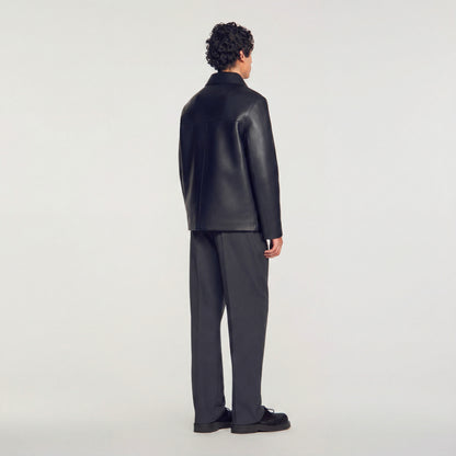 Philip Jacket Straight lambskin jacket Black