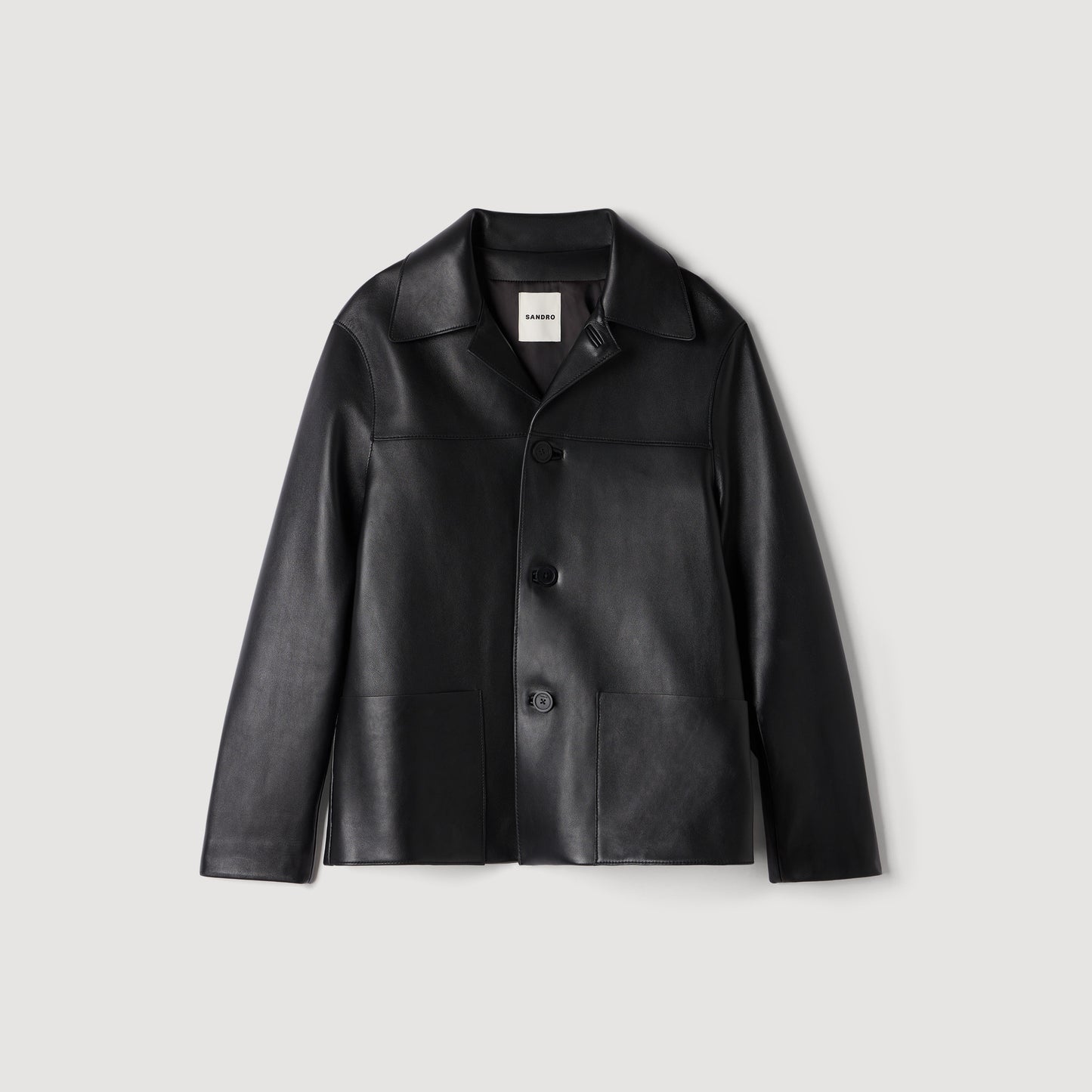 Philip Jacket Straight lambskin jacket Black