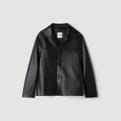 Philip Jacket Straight lambskin jacket Black