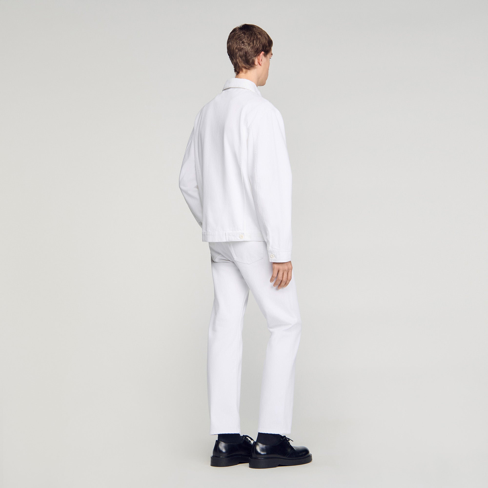 Worker Oversize White Denim Worker Jacket White